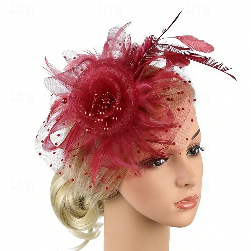 Fascinators Net Wedding Birthday Vintage Cute With Feather Tulle Headpiece Headwear 2026 - $17.49 –P9