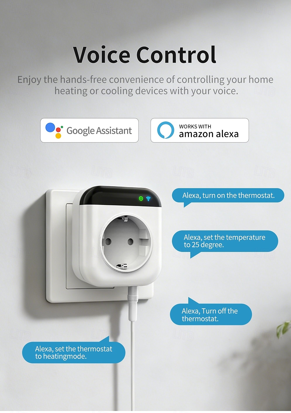 Programmable Smart WiFi Thermostat Plug Mini Temperature Controller 10A Plug-in Socket APP Control Voice Control Schedule Timer Electric Switch for Heating Cooling Appliances 2026 - $64.99 –P4