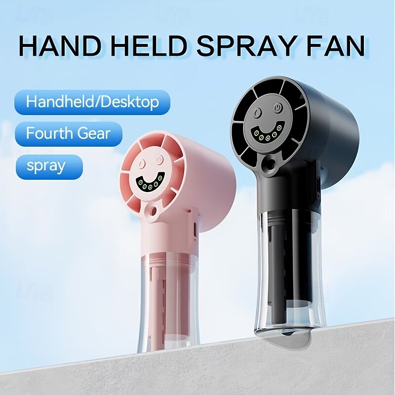 USB-uppladdningsbar dimfläkt, bärbar handhållen minifläkt, höghastighetsfläkt, nano-dimkylning, perfekt för män och kvinnor, resor, camping och utomhusbruk 2026 - $19.99 –P2