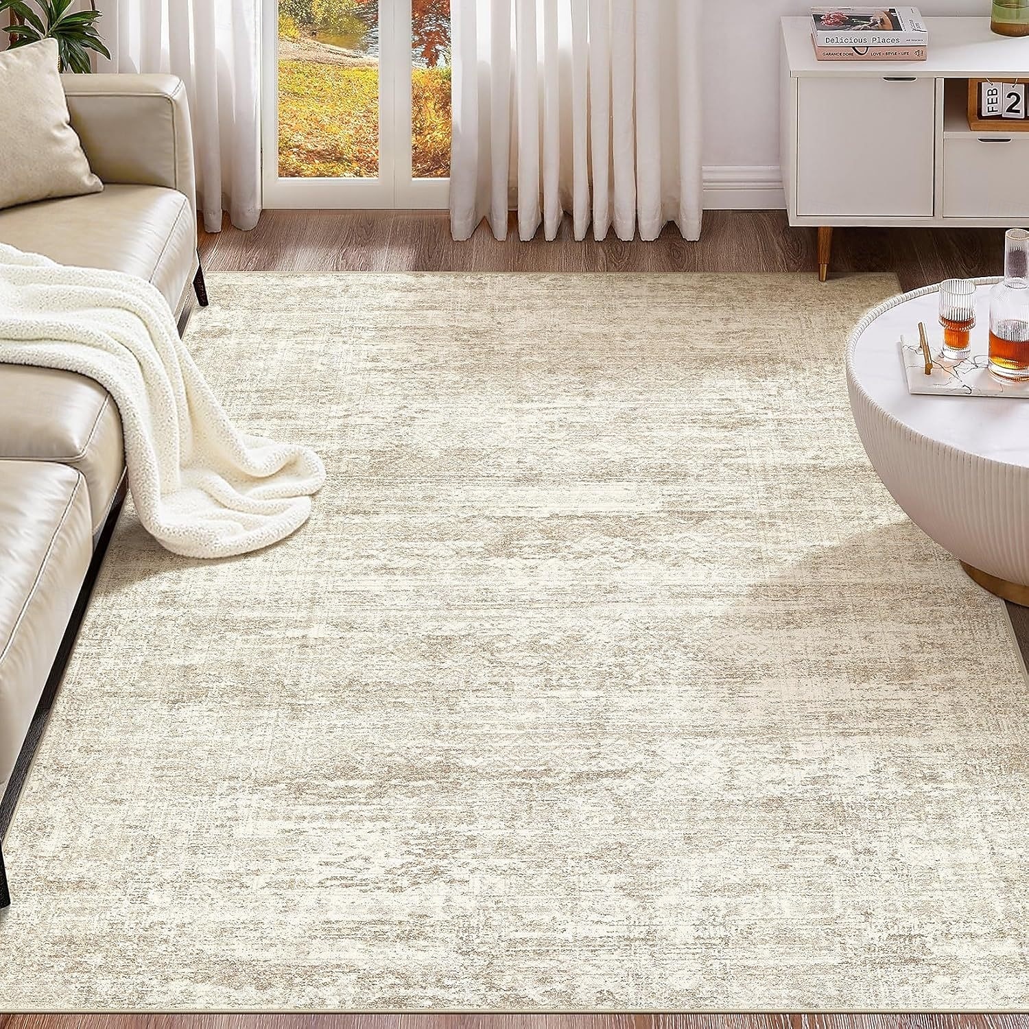 Nordic Abstract Faux Cashmere Rug Non-Slip Full Coverage Bedside Mat Durable and Machine Washable Carpet for Living Room and Bedroom 2026 - $25.99 –P3