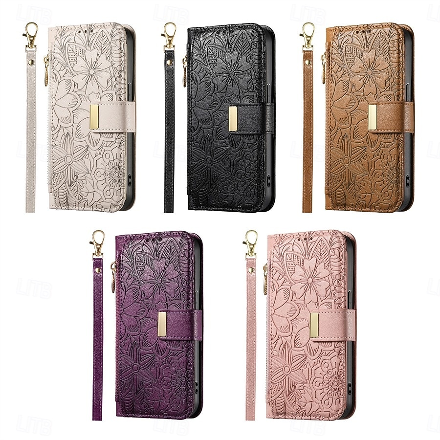Phone Case For Samsung Galaxy S26 S26 Plus S26 Ultra Wallet Case Flip Cover with Stand Holder Zipper with Wrist Strap Tree Retro TPU PU Leather 2026 - $18.99 –P1