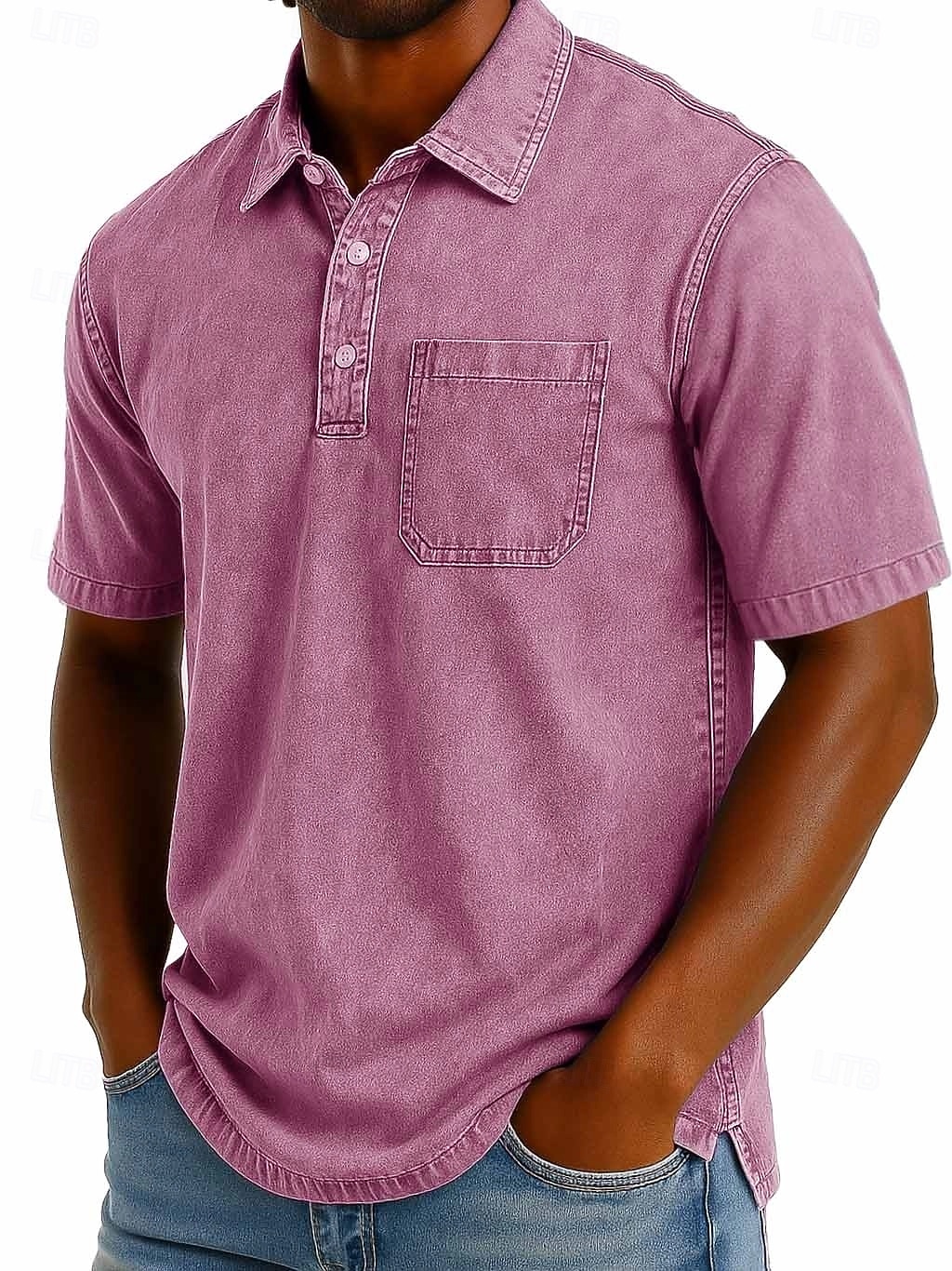 SoftFade™ Miesten Polo-Paidat 100% Puuvillaa Happopesu Paita Rentoa Lomaa Kauluskaveri Lyhythihainen Muoti Perus Yksinkertainen Vintage Haalistunut Kesä Kevät Normaalimallinen Musta Vaaleanvihreä 2026 - $31.99 –P7