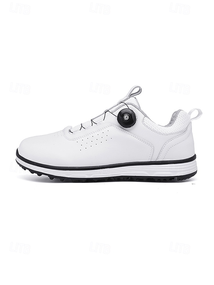Men's Golf Shoes with Adjustable BOA Fit System – Premium Faux Leather, Stylish White Design for Golf & Outdoor Sports 2026 - $84.99 –P6