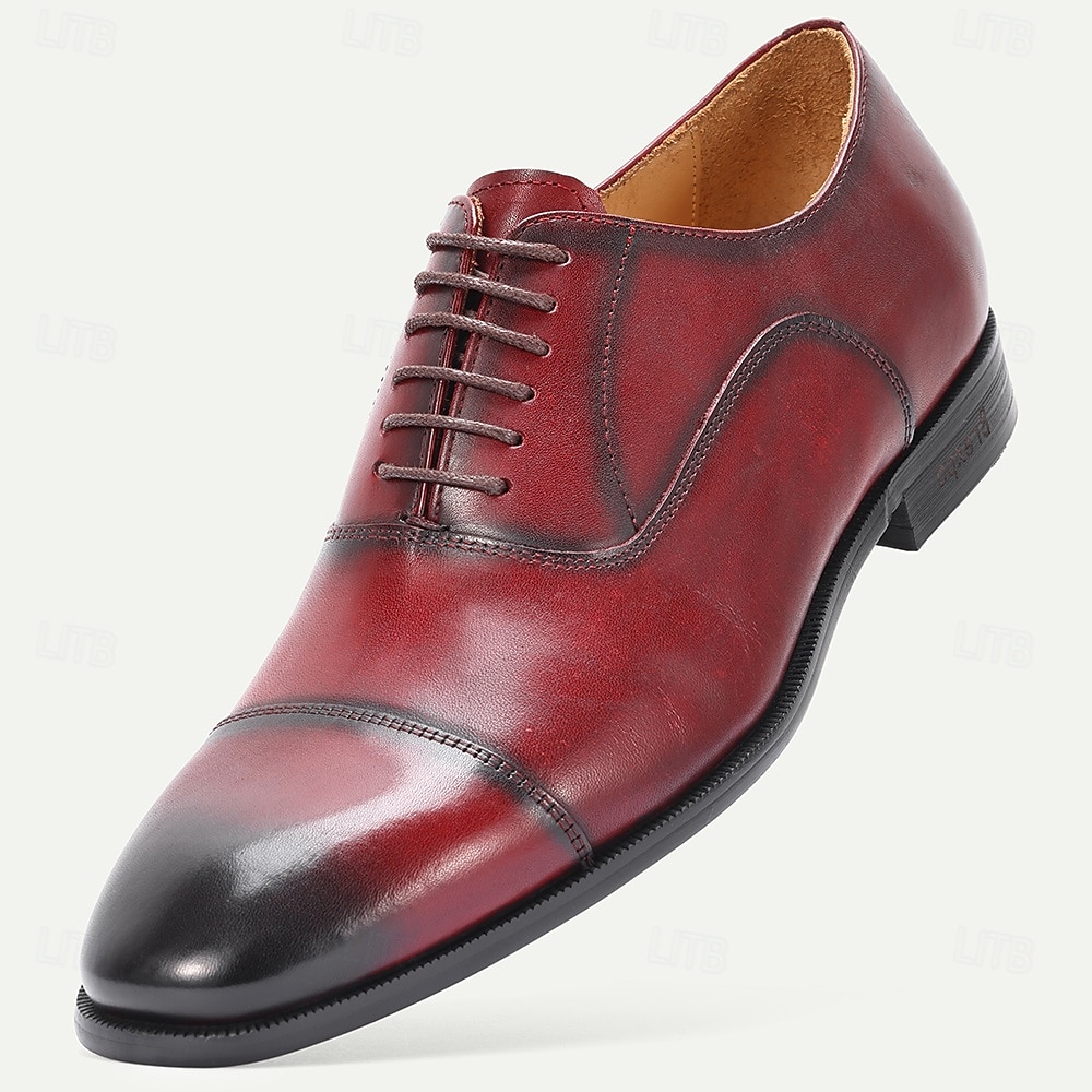 Pantofi eleganți din piele de înaltă calitate pentru bărbați – piele de vacă autentică, vârf Oxford, aspect elegant și elegant, încălțăminte bărbătească confortabilă, ideală pentru nunți, petreceri, evenimente de afaceri și formale 2026 - $109.99 –P1