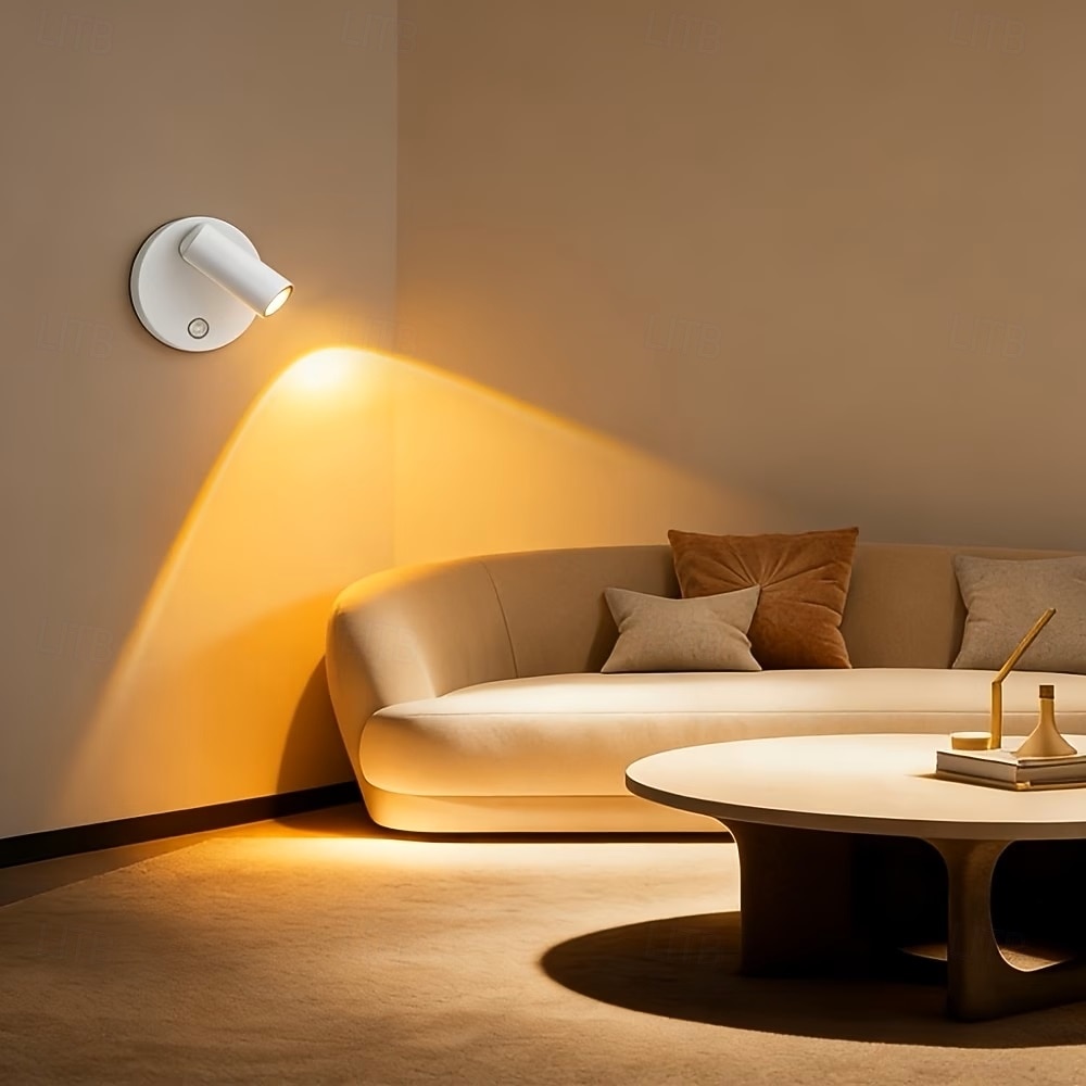 Trådløs LED-spotlight med berøringssensor, LED-vegglampe med USB-ladbar funksjon for belysning på soverommet i korridoren og galleriet. 2026 - $16.49 –P4