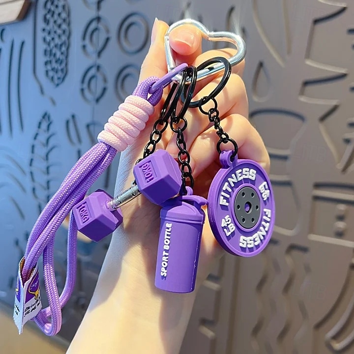DIY Mini Gym Barbell Plate Keychain, Creative Fitness Weight Plate Keyring Pendant, Sport Lover Key Chain for Car Keys, Bag Charm, Couple Gift, Gym Lover Accessories 2026 - $9.99 –P5