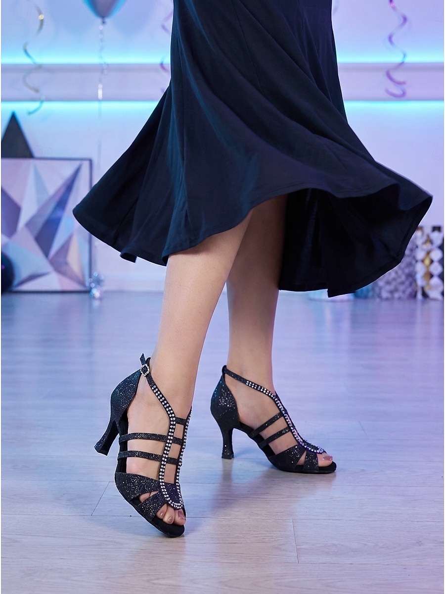 Women's White Latin Dance Heels - Strappy Ballroom Shoes for Salsa, Cha-Cha & Rumba Practice 2026 - $64.99 –P1