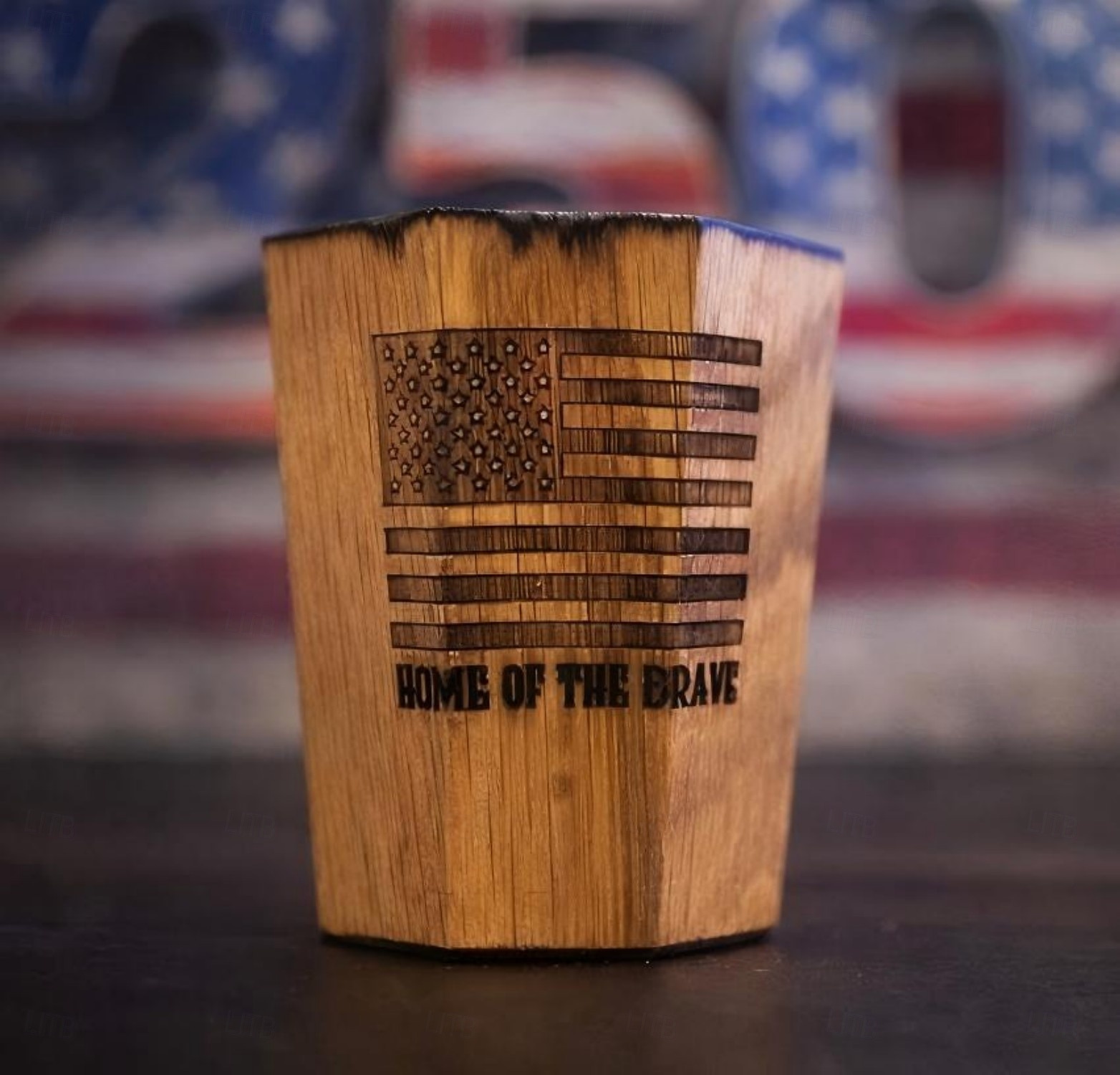 250η Επέτειος Ποτηριού Whiskey Grail 250η Επέτειος της ΗΠΑ Ξύλινο Ποτήρι Whiskey Ξύλινο Ποτήρι Bourbon Old Fashioned Καπνιστός Δρυς Δώρα για Λάτρεις του Bourbon Ημέρα Ανεξαρτησίας  4η Ιουλίου 4η 2026 - $18.99 –P1