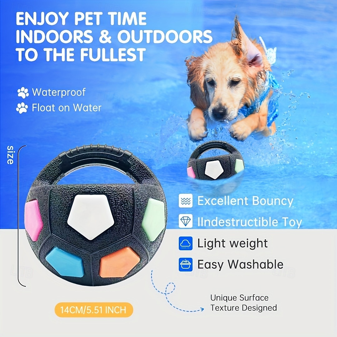 1 palla giocattolo per cani in TPR resistente, interattiva e squittente, per digrignare i denti &addestramento, razza media consigliata, non necessita di batteria del 2026 a $30.99 –P3