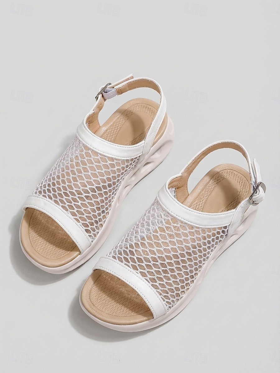 sandali sportivi bianchi da donna – sandali estivi comodi in rete traspirante, adatti per passeggiate all'aperto, casual, giardino &scarpe da viaggio del 2026 a $26.99 –P1