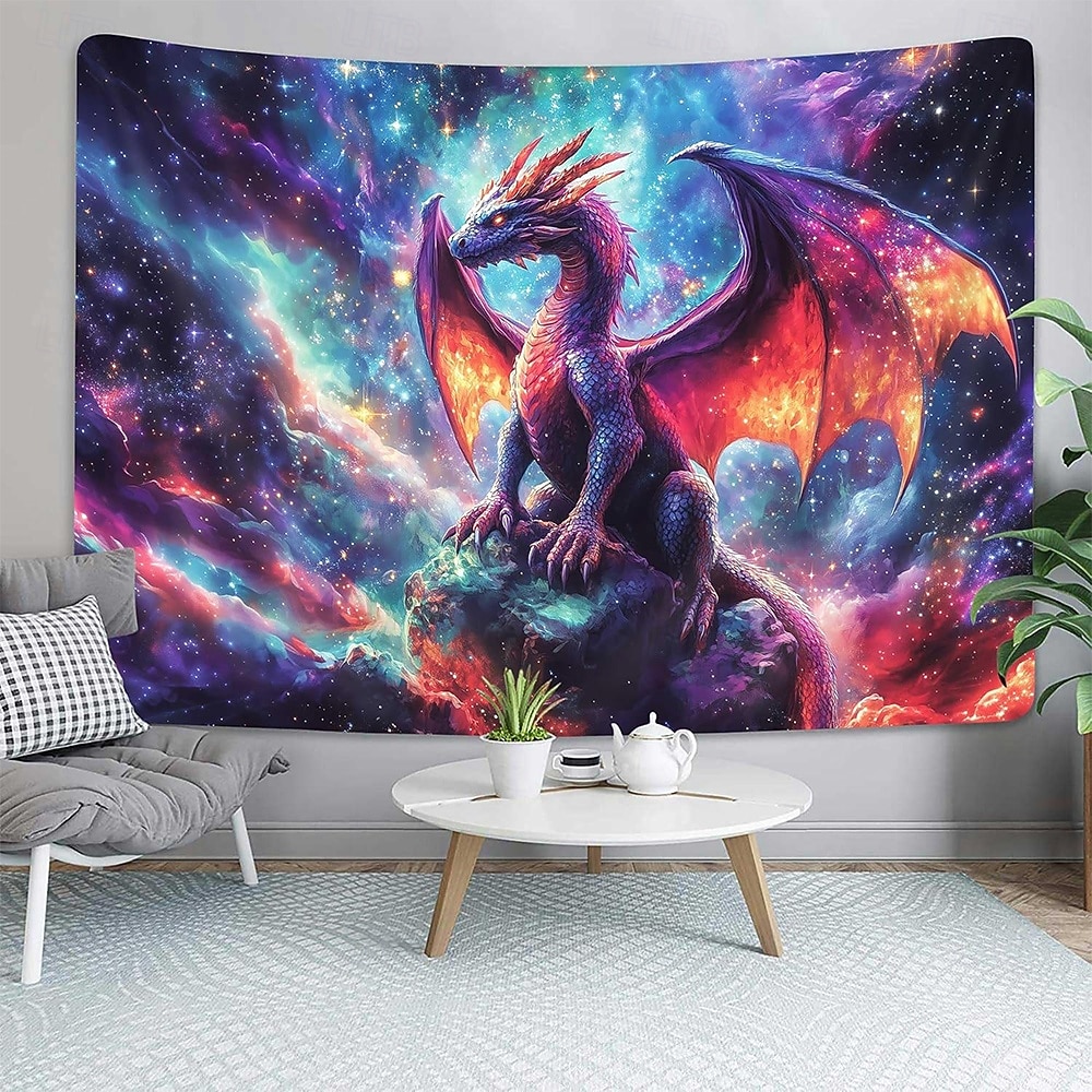 Fantasy Mythical Purple Dragon Magic Enchanted Forest Glowing Mushroom Psychedelic Art Large Wall Tapestry Hanging for Living Room Bedroom Dorm Home Decor Mural Backdrop 2026 - ZAR R350.38 –P6