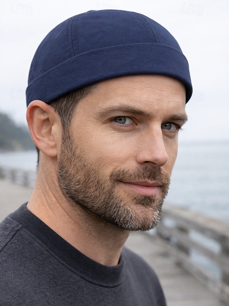 Cappello senza tesa da uomo in tessuto ad asciugatura rapida: taglia regolabile, opzioni multicolore, elegante e comodo, ideale per l'uso quotidiano casual e per i viaggi all'aperto del 2026 a $11.99 –P1