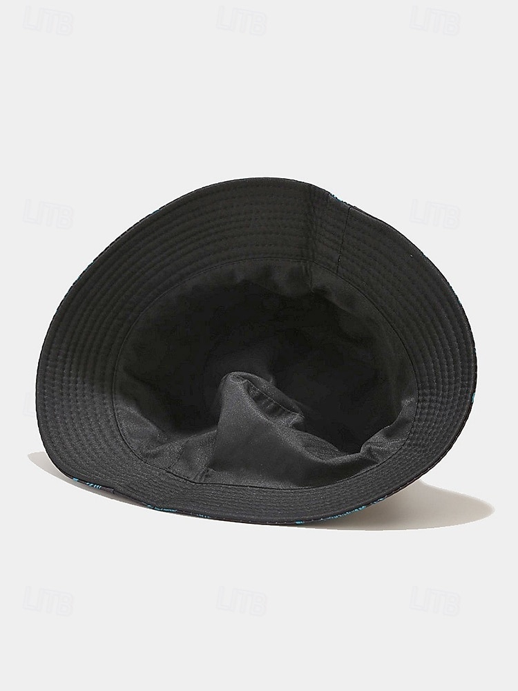 Bob réversible pour homme en polyester, chapeau de soleil à imprimé palmiers multicolores, casquette de pêcheur tropicale décontractée idéale au quotidien, en voyage, en vacances et en séjour balnéaire. de 2026 ? $14.99 –P9