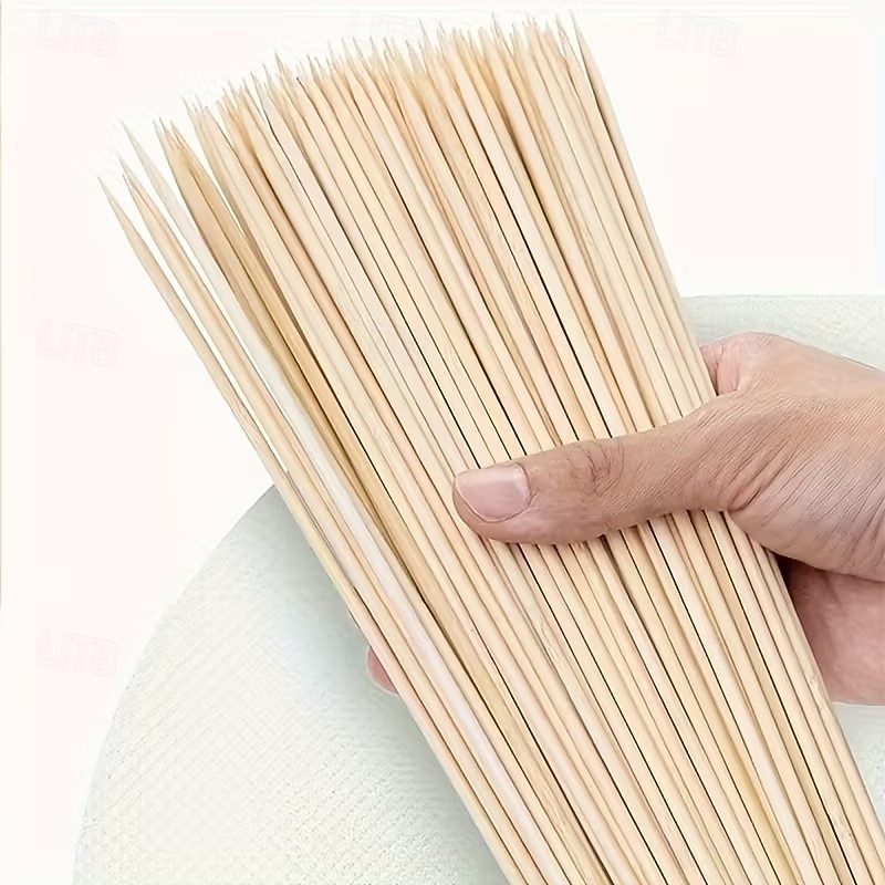 Conjunto de 500 espetos descartáveis de bambu com 3 mm de espessura para churrasco, ideais para uso doméstico, piqueniques e churrascos ao ar livre. Perfeitos para frango, espetinhos fritos, linguiças de 2026 por $10.99 –P1
