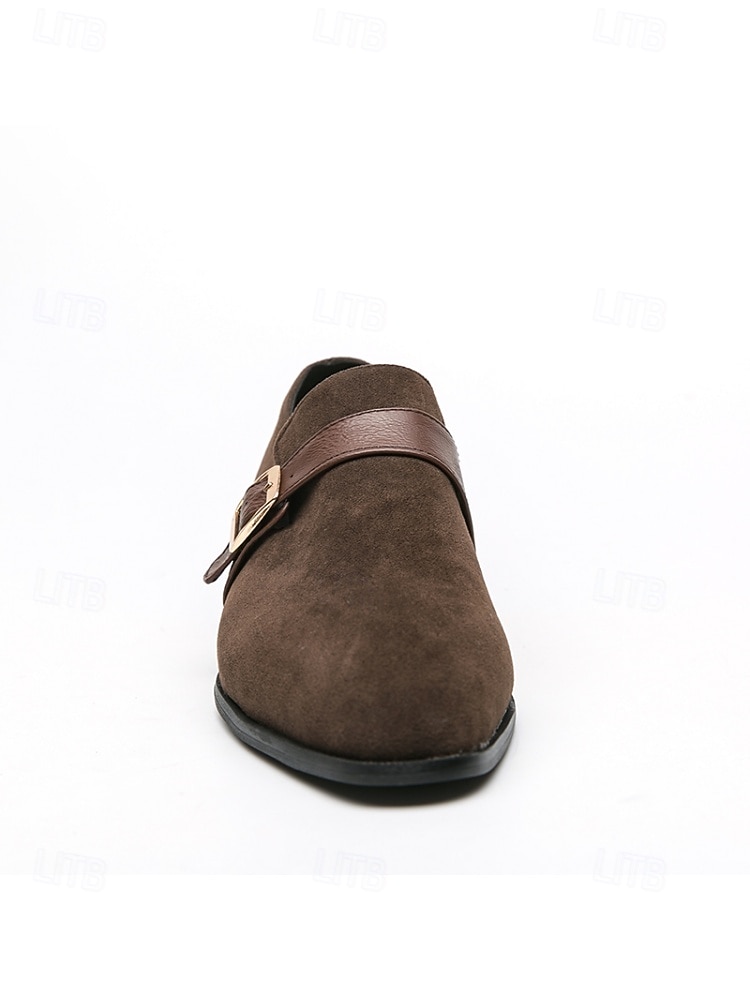 Mocassins à boucle en daim pour homme, chaussures habillées classiques à enfiler, idéales pour les soirées de villégiature, les cocktails au coucher du soleil, les mariages sur la plage, les dîners de fêtes et les vacances de luxe, dans un style chic et d de 2026 ? $54.99 –P6