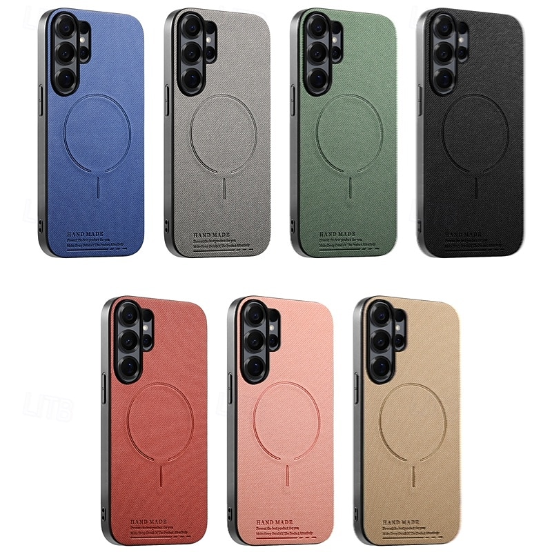 telefon Carcasă Pro Samsung Galaxy S26 S25 Hrana S24 FE S23 Ultra Plus A56 A36 A26 A16 A55 5G A35 5G Magnetické adsorpční pouzdro Podpora bezdrátového nabíjení Nárazuvzdorné TPU PU kůže 2026 - $13.99 –P2