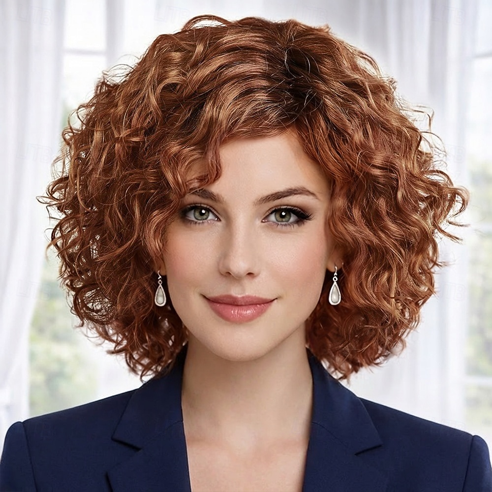 perruque bouclée élégante pour femme - boucles brunes dynamiques au volume naturel de 2026 ? $32.99 –P2