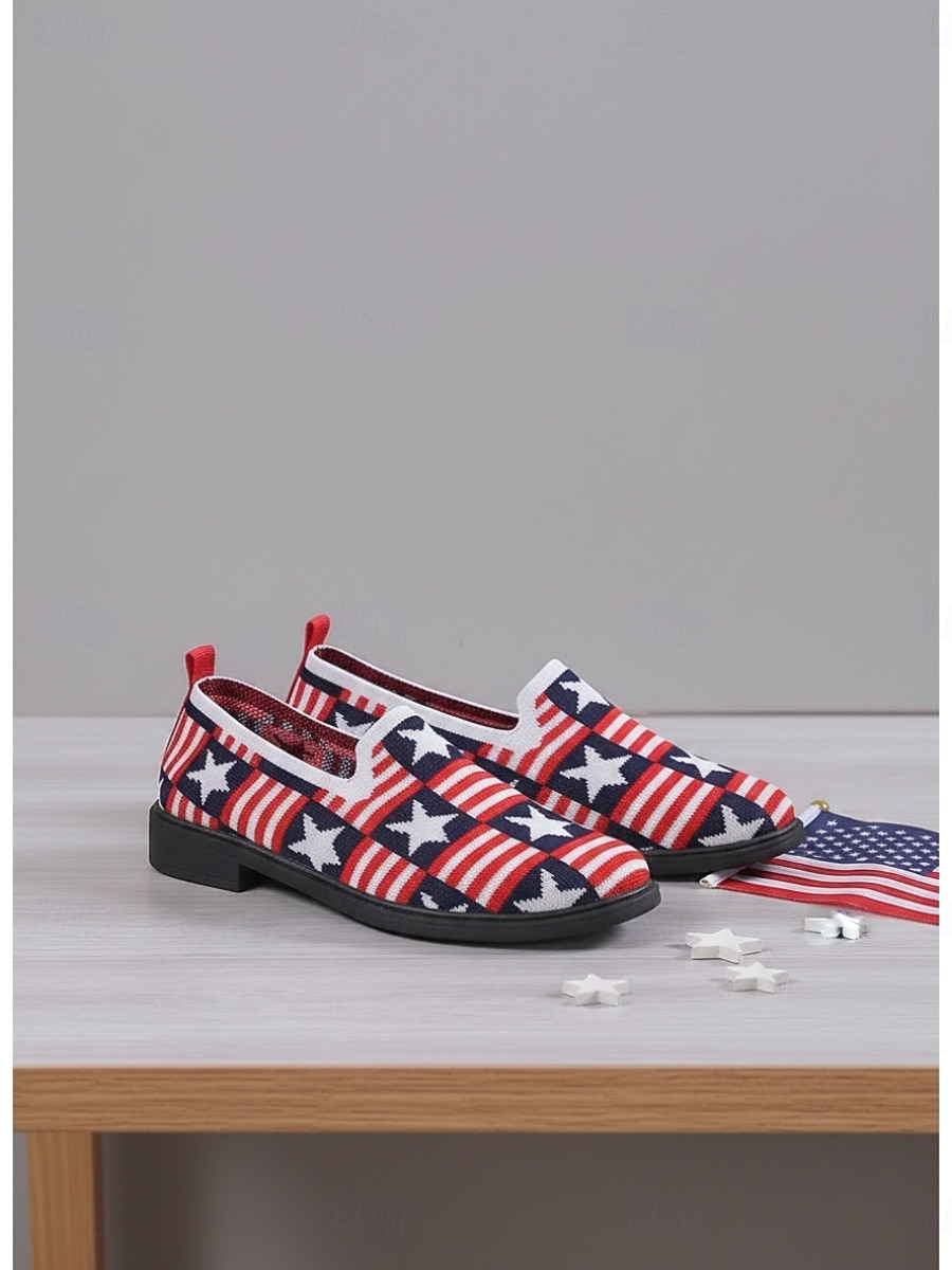 Baskets en toile pour femmes, édition spéciale 250e anniversaire des États-Unis - étoiles commémoratives &Chaussures à rayures pour la fête de l'indépendance de 2026 &événements patriotiques de 2026 ? $24.99 –P2