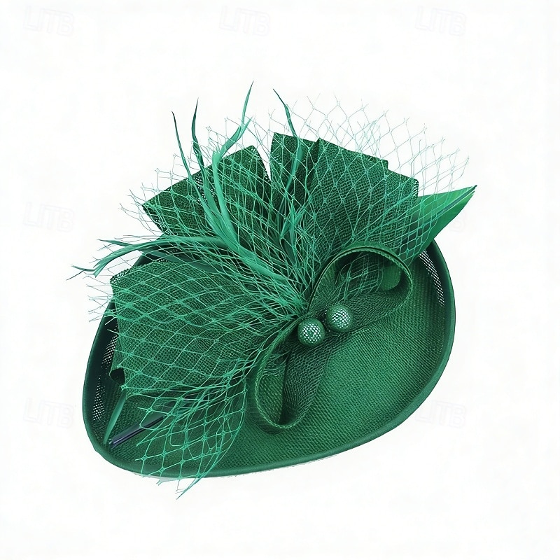 Fascinator Lino Matrimonio Compleanno Vintage Carino Retrò Con Piuma Copricapo Copricapo del 2026 a $17.49 –P8