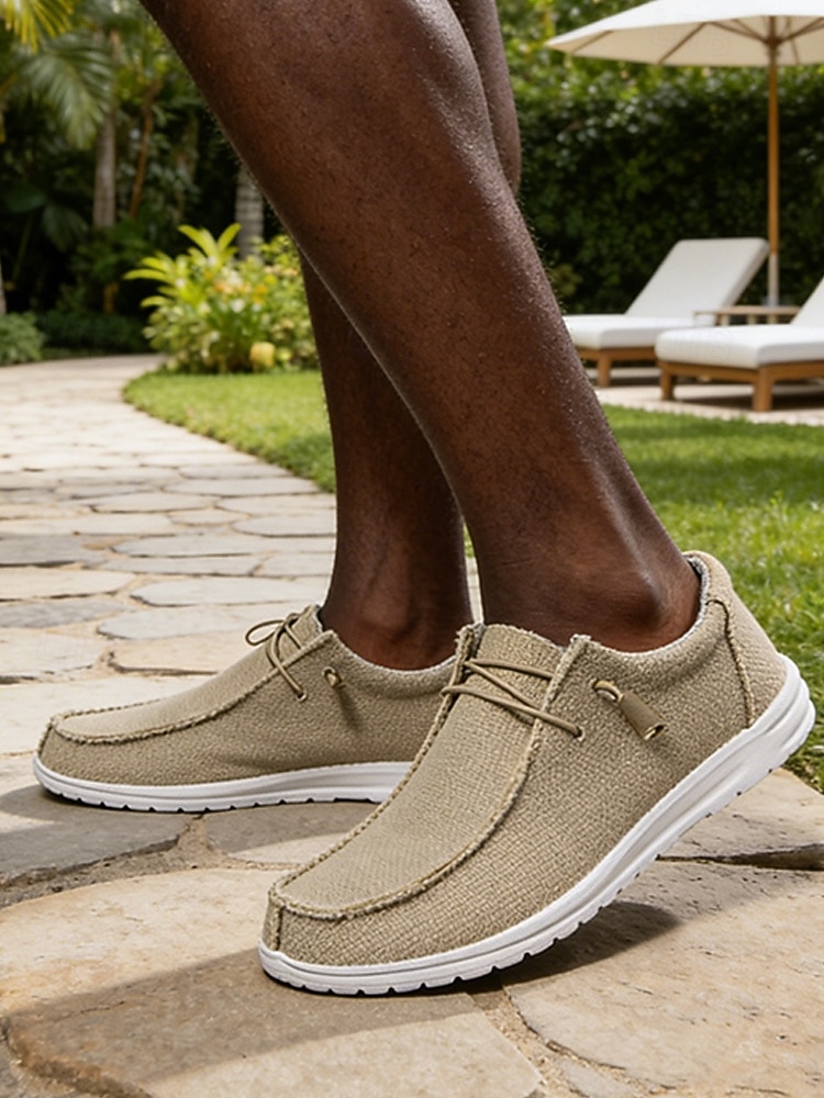 Men's Canvas Outdoor Resort Shoes – Comfortable Slip-On Loafers for Travel, Walking and Casual Resort Wear 2026 - $42.99 –P1