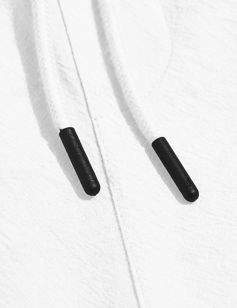 Men's Linen Shorts Summer Shorts Beach Shorts Drawstring Pocket Plain Comfort Breathable Knee Length Daily Outdoor Holiday Vacation Casual Black White Inelastic 2026 - $22.99 –P9
