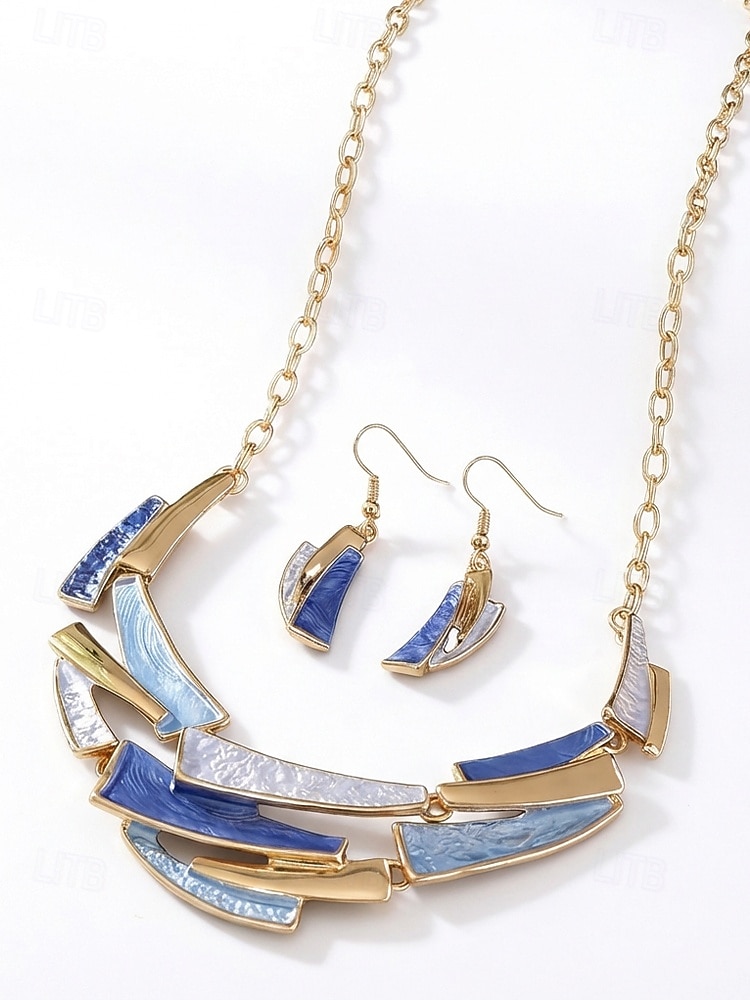 női bohém ötvözetből készült nyaklánc és fülbevaló szett, többszínű, stílusos és elegáns dizájn, ideális mindennapi használatra, nyaraláshoz és utazáshoz 2026 - $14.99 –P6