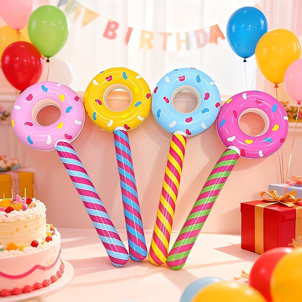 6pcs Inflatable Lollipops in Random Colors, Inflatable Donut Candy, Birthday Party Decorations, Novelty Toys 2026 - $21.99 –P8