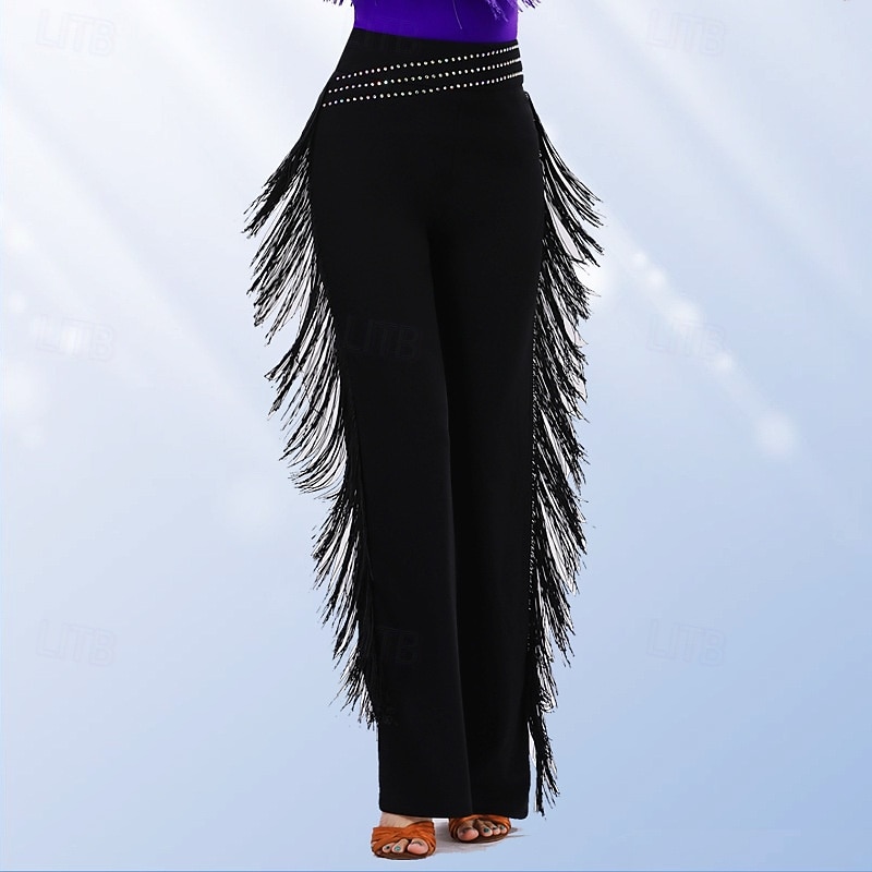 dambyxor med vida ben och strassfransar 2026 - $56.99 –P3