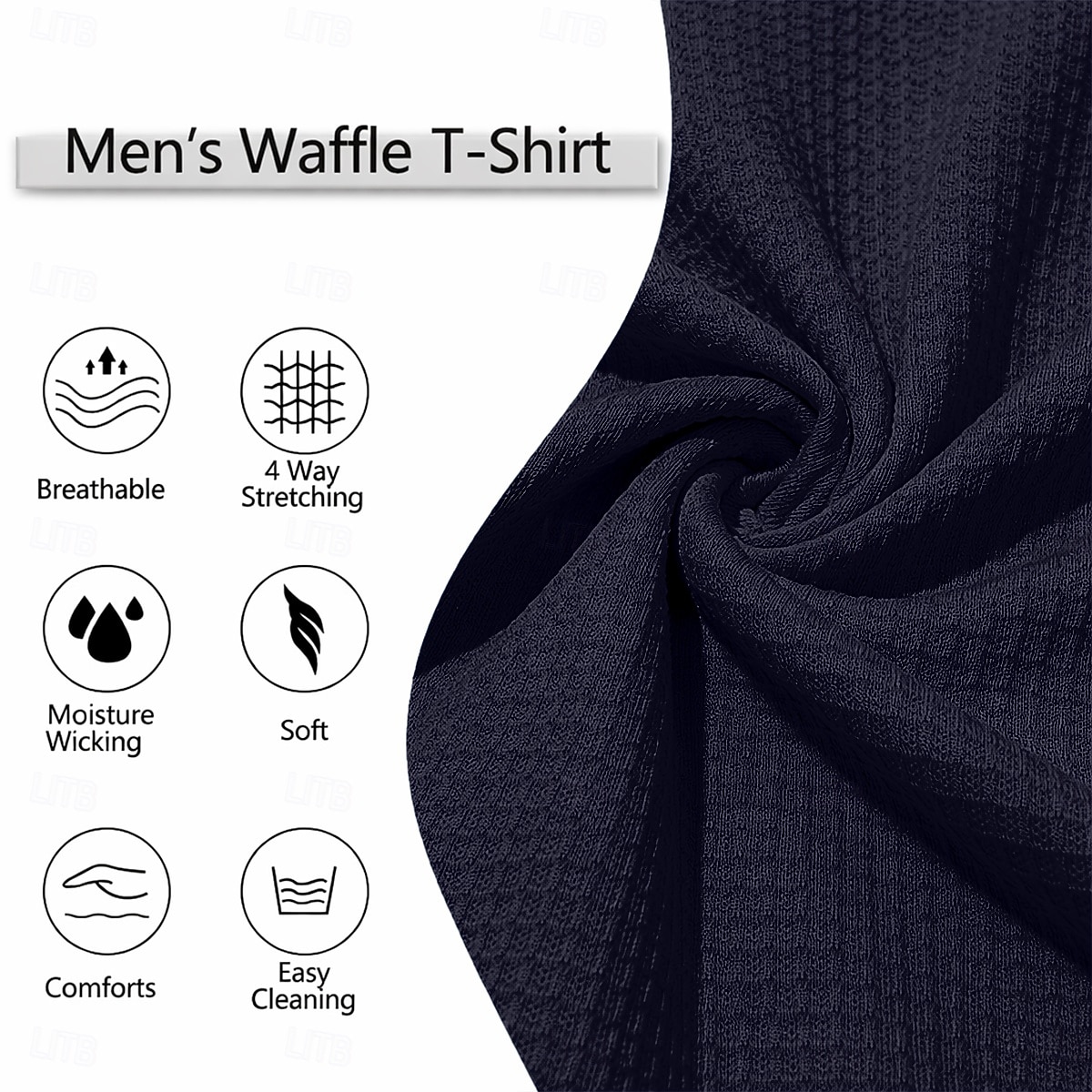 3 pezzi t-shirt da uomo waffle maglietta a maniche corte scollo a V estate tinta unita testurizzata alla moda designer casual multipack maniche raglan casual quotidiano esterno blu bianco maglietta del 2026 a $51.99 –P19