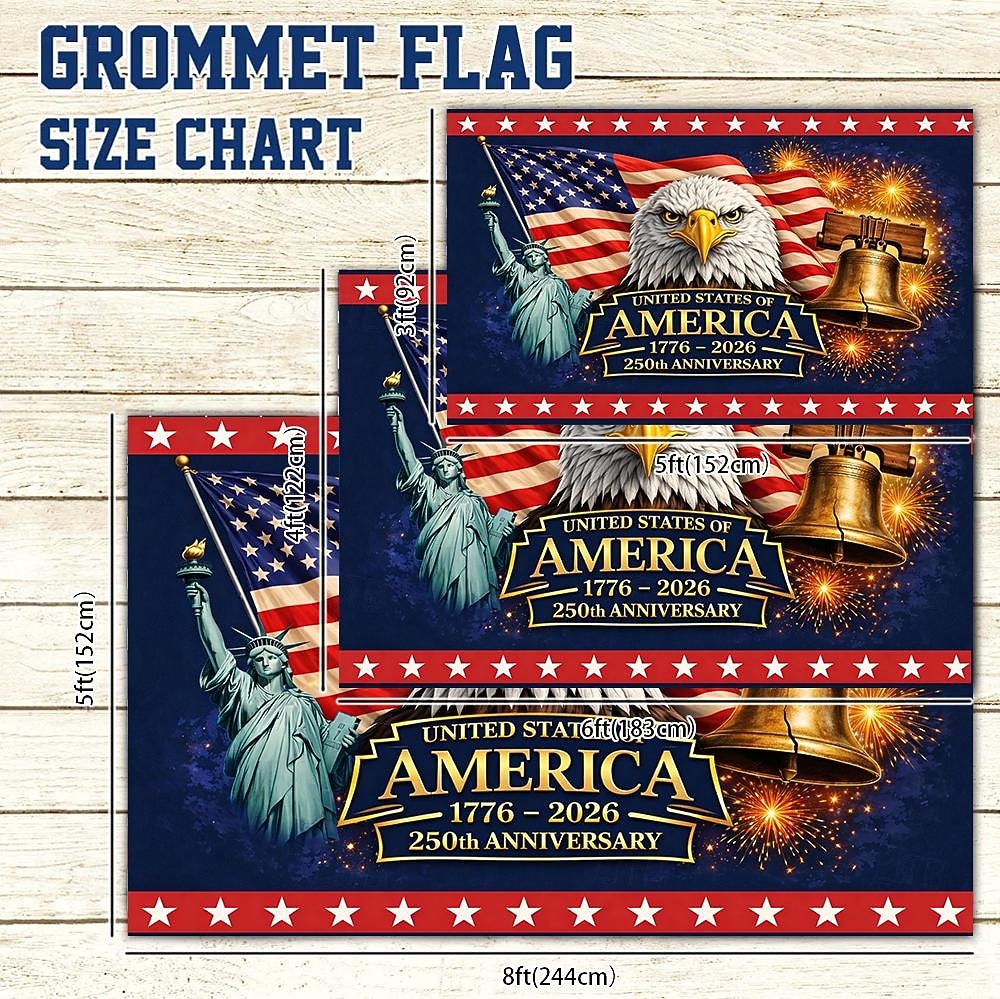 Флаг США к 250-летию Америки, садовый флаг к 250-летию, памятный флаг США (1776-2026), патриотическое знамя ко Дню независимости 4 июля. 2026 - $11.49 –P3