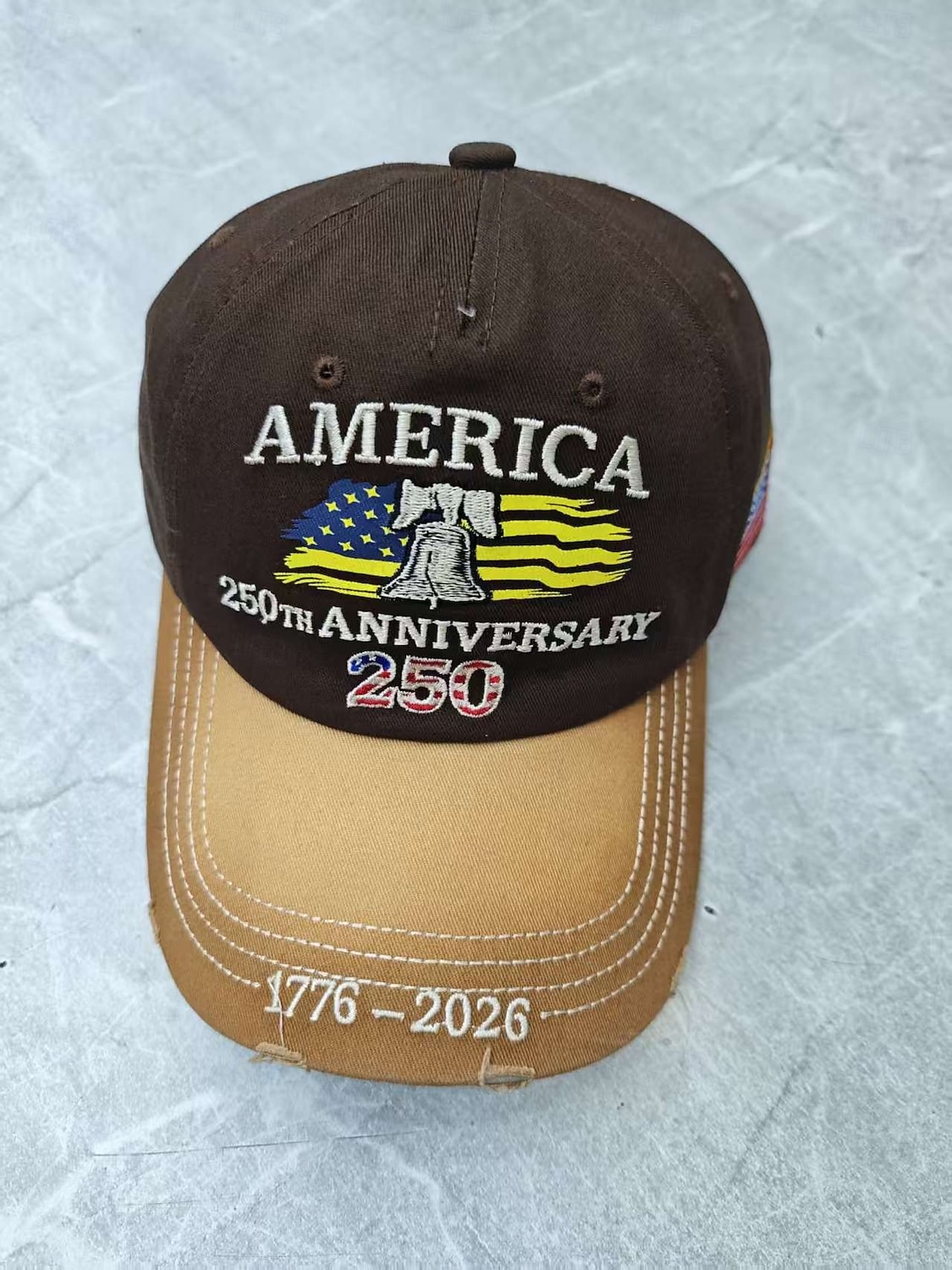 Cappello unisex 250° anniversario/indipendenza, berretto da baseball, portatile, traspirante, quotidiano, per esterni, strada, ricamo, bandiera del 2026 a $11.49 –P5