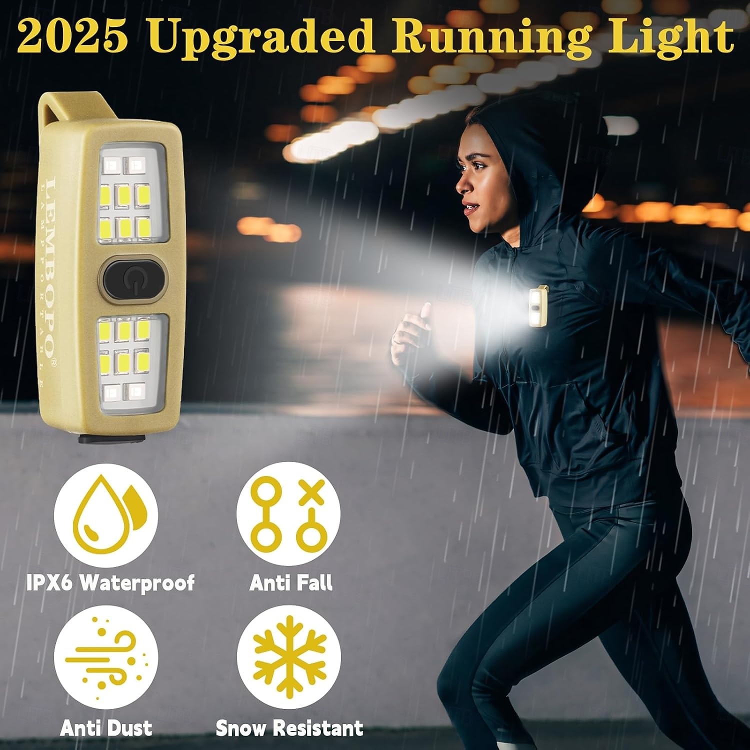 2 Pcs Multi-Functional Type-C Rechargeable Clip-On Running Lights, Mini Portable Flashlights with 7 Modes for Night Running, Cycling, Dog Walking, Hiking, Travel, Maintenance 2026 - $21.99 –P4