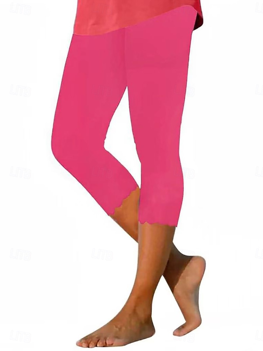 Femmes Slim Chinos Leggings Vacances Classique Occasionnel Longueur mollet Taille moyenne Uni Taille Élastique Confortable Respirant Haute Élasticité Quotidien Extérieur Salle de sport Noir Bleu de 2026 ? $12.99 –P5