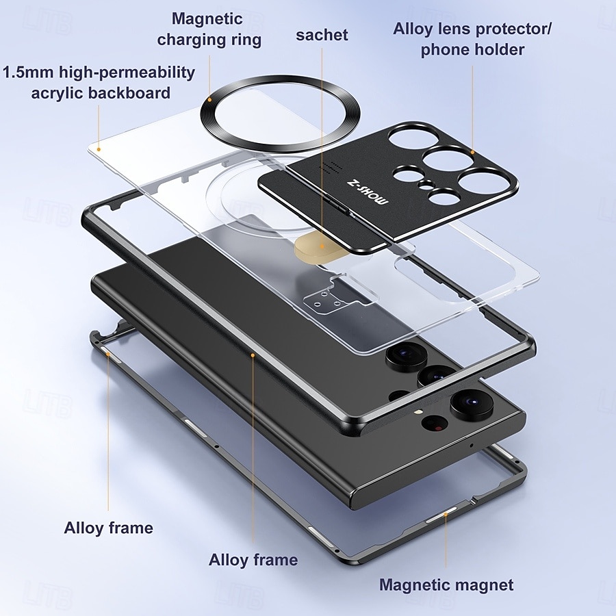 telefon Maska Pentru Samsung Galaxy S26 Ultra Noutate Cu Magsafe rezista Detașabil și Protecție de Ecran Retro MetalPistol ABS + PC 2026 - $32.99 –P10