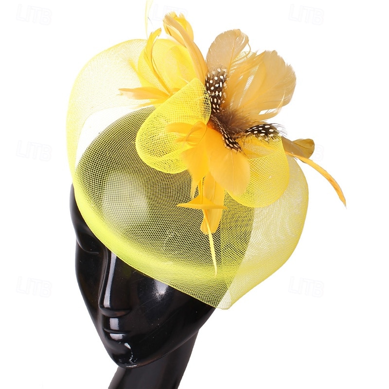 Fascinator Poliestere Matrimonio Compleanno Elegante Vintage Carino Con Piuma Tulle Copricapo Copricapo del 2026 a $17.49 –P8