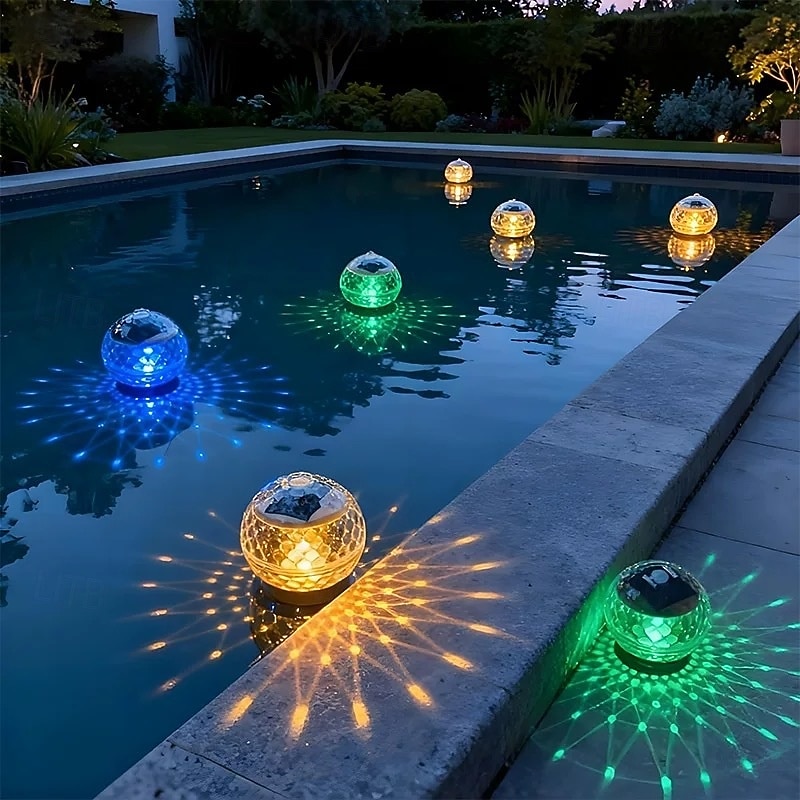 1 Pack Solar Floating Pool Lights, RGB Color Changing Solar Pool Lights IP68 Waterproof, Hangable LED Pool Light for Inground & Above Ground Pools, Outdoor Garden, Party Decor 2026 - $17.99 –P2