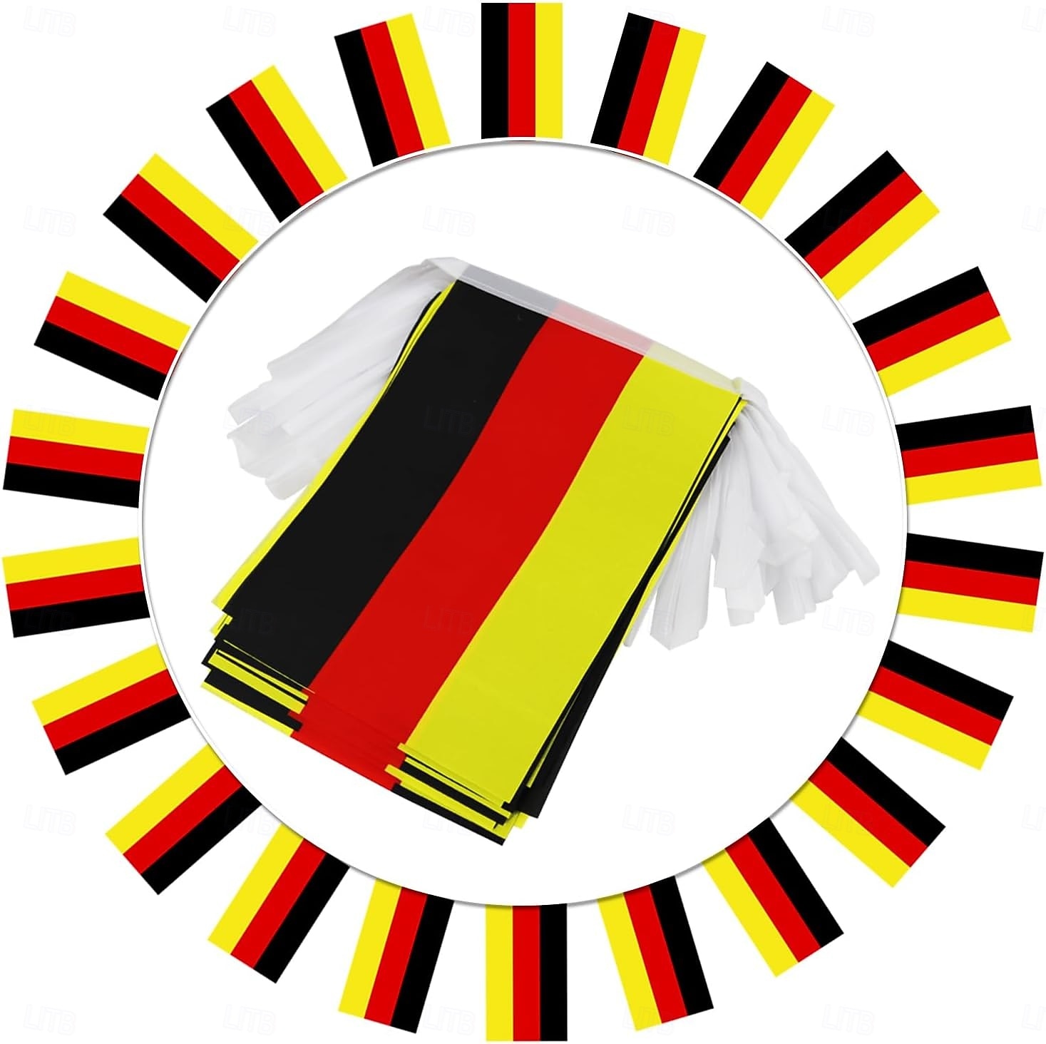 Guirlande de fanions de l'Allemagne pour la Coupe du Monde de football d'été : 50 fanions, guirlande de 14 mètres de petits drapeaux allemands pour la décoration, les écoles, les fêtes et les de 2026 ? $16.99 –P2