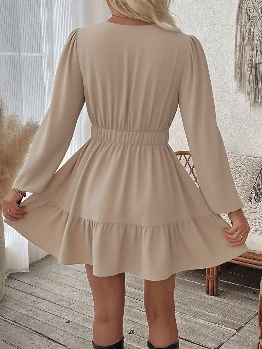 Damen Minikleid Boho-Kleid Freizeitkleid Elegant Mode Modern Outdoor Urlaub Ausgehen Normale Passform Blumen Langarm V Ausschnitt Schwarz Wein Rote Grün Sommer Frühling 2026 - $43.99 –P10