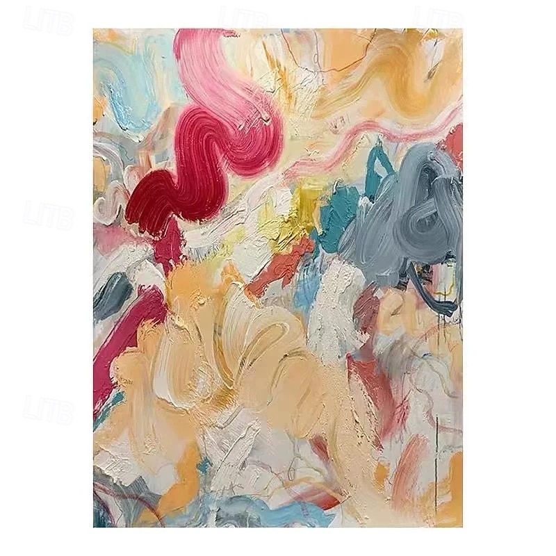 Handmade Oil Painting Canvas Wall Art Decoration Modern Dopamine Color Abstract Texture for Home Decor Frame Hanging/Rolled Frameless Unstretched Painting 2026 - $55.99 –P3