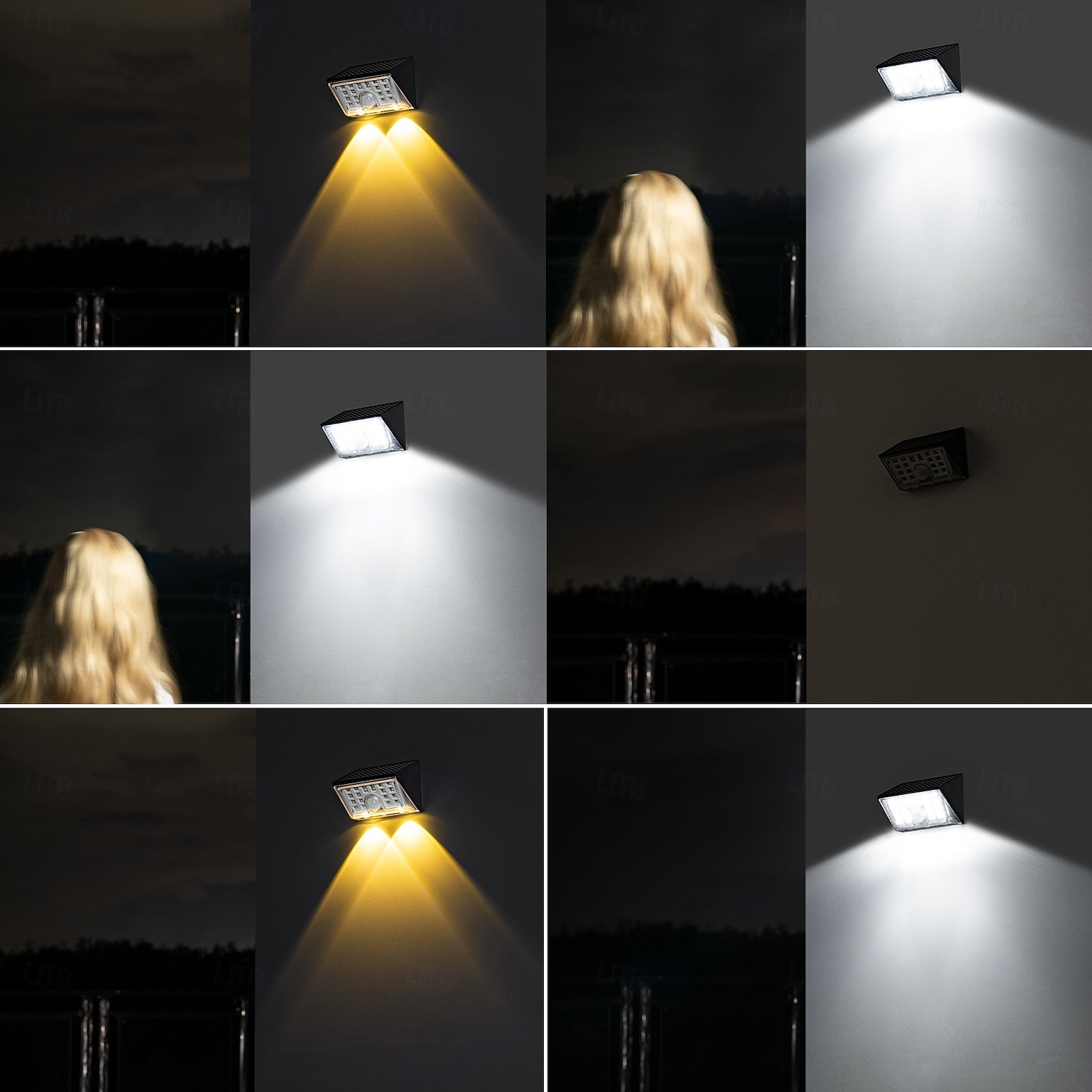 Applique murale solaire intelligente d'extérieur avec détecteur de mouvement, étanche IP65, 22 LED, 4 modes d'éclairage, lampe décorative pour jardin, cour, clôture, mur, villa, porche de 2026 ? $26.99 –P32