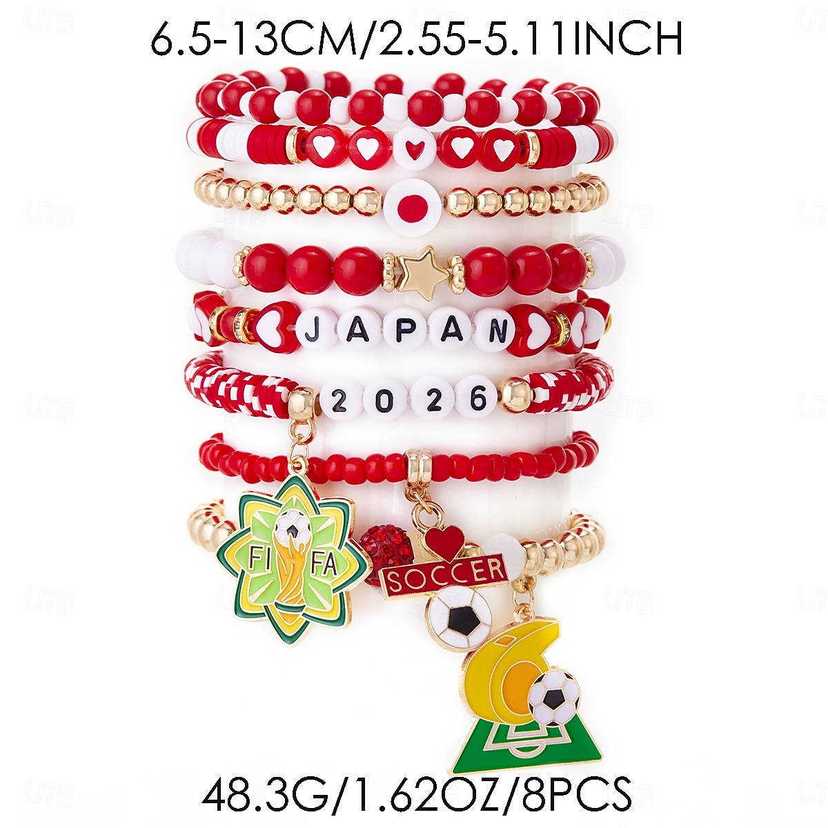Världsfotbollsmatch 2026 armband Fotbollsmamma Fläkt Cosplay Vuxna Dam Maskerad Fest Fotbollsmatch Fotbollsevenemang Klä ut 2026 - $15.99 –P7