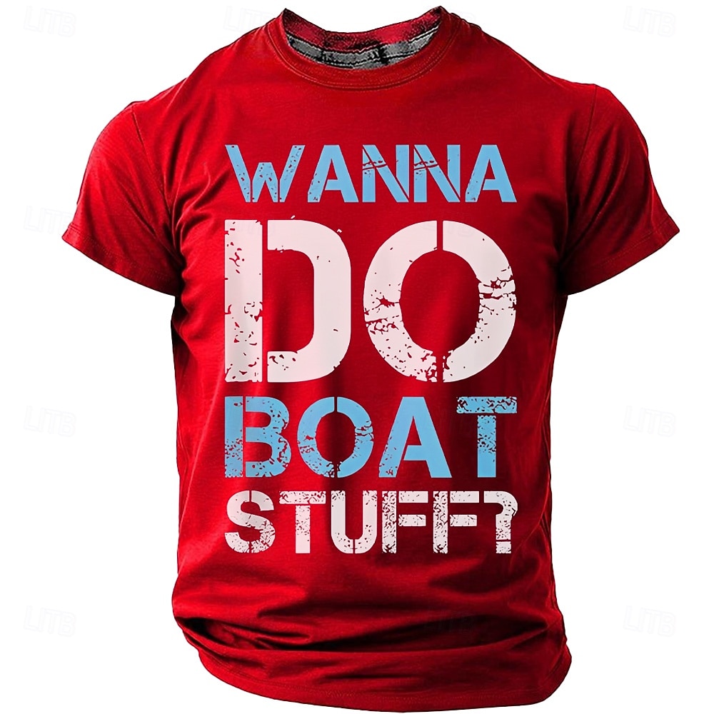 Heren T-shirt met retro nautische, boot- en watersportprint, distressed graphic, regular fit, geschikt voor het leven aan het meer of op het strand. Designer kleding in de maten S, M, L, XL, XXL en 2026 - ₪76 –P9