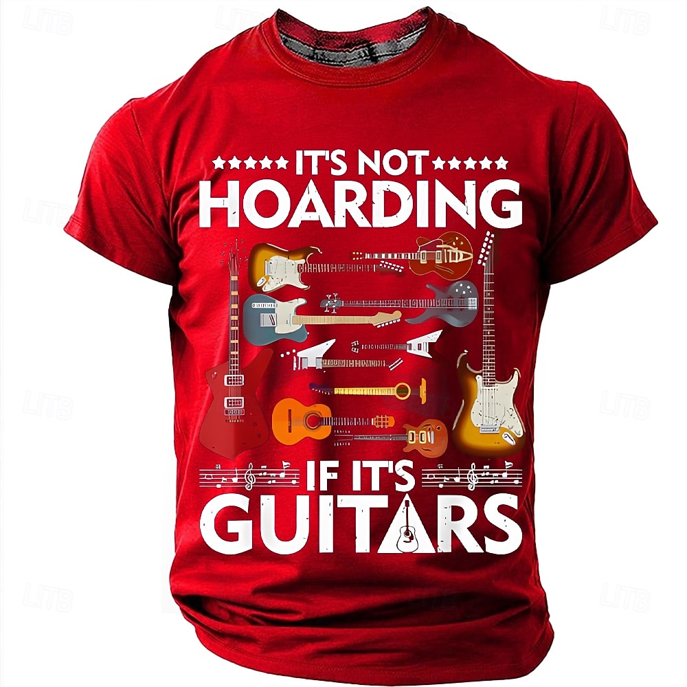 Per uomo Chitarra Gergo divertente Maglietta Manica Corta maglietta Stampa 3D Girocollo Camicia Moda Quotidiano Quotidiano Streetwear Blu Rosso Estate Primavera Abbigliamento S M L XL XXL XXXL del 2026 a $21.99 –P10