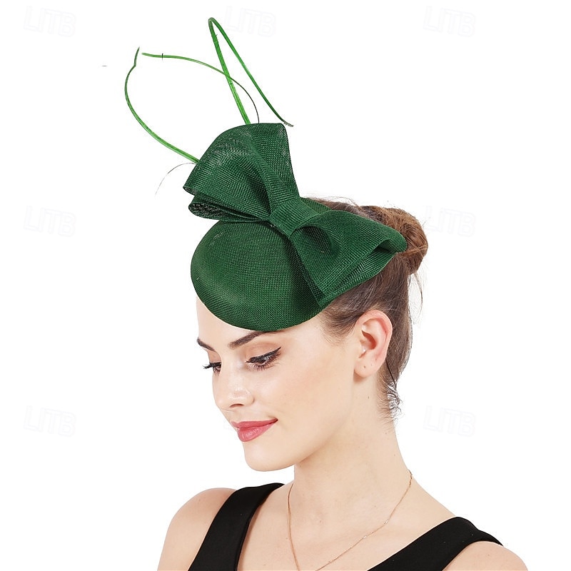 Fascinator Lino Matrimonio Elegante Vintage Carino Con Fiocco Copricapo Copricapo del 2026 a $34.99 –P8