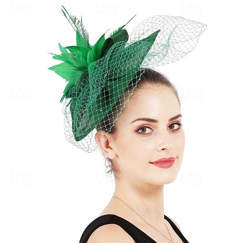 Fascinators Net Wedding Birthday Elegant Vintage Cute With Feather Tulle Headpiece Headwear 2026 - $22.99 –P17
