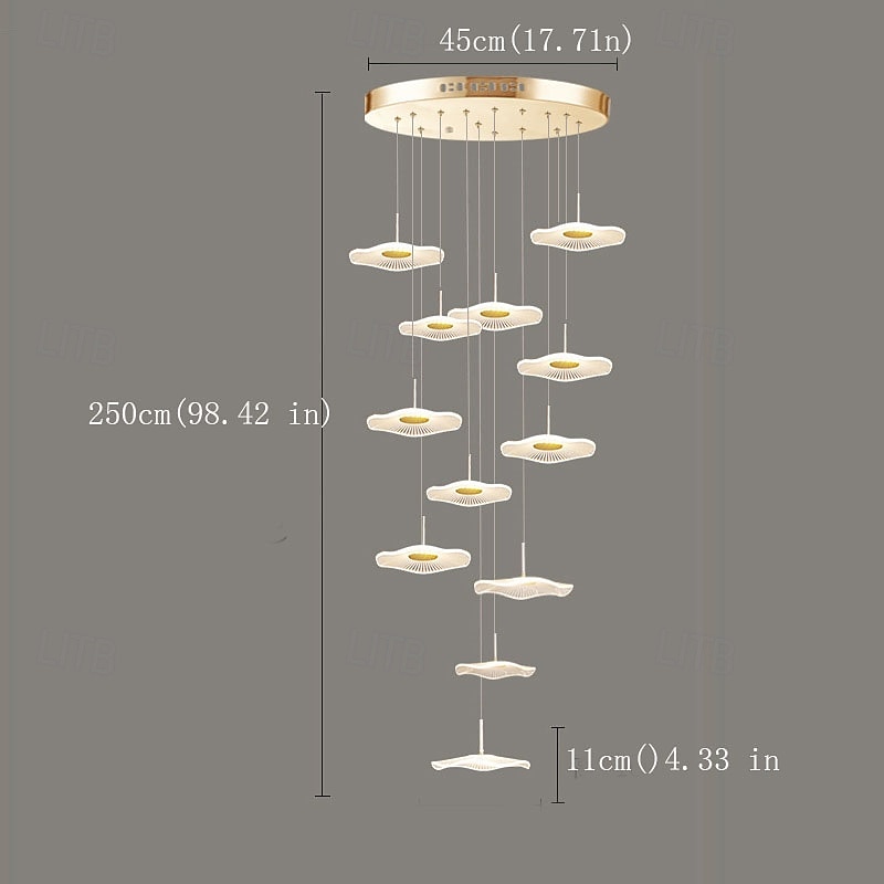 Moderne LED-Pendelleuchten aus Acryl, kompatibel mit Wohnzimmer, Esszimmer, Treppenhaus, Kronleuchter, Wohnaccessoires, Hängeleuchten, Pendelleuchten 2026 - $279.99 –P7