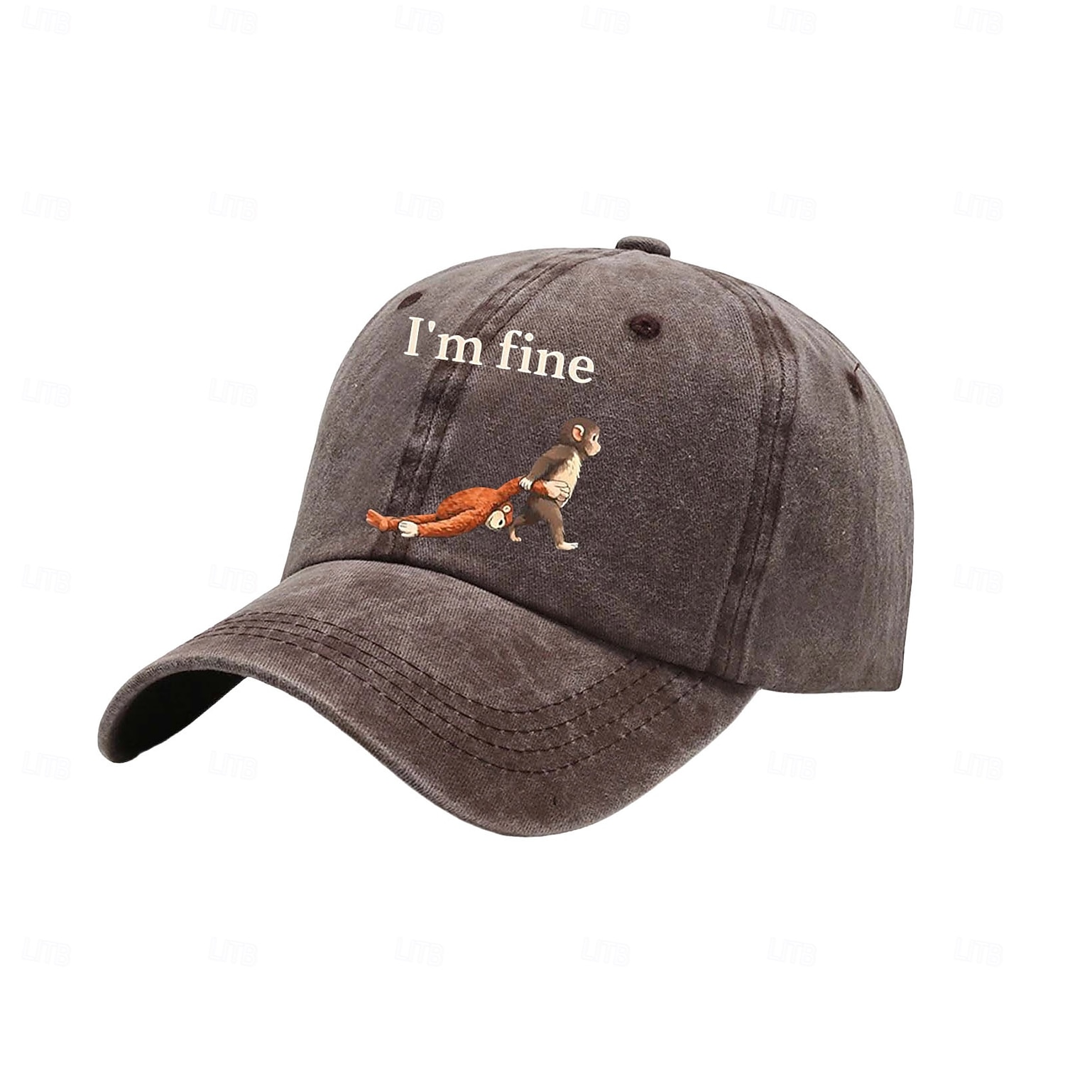 Team Punch Monkey Meme Baseball Cap Hauska vintage-himmeä puuvilla säädettävä isähattu miehille ja naisille 2026 - $19.99 –P5