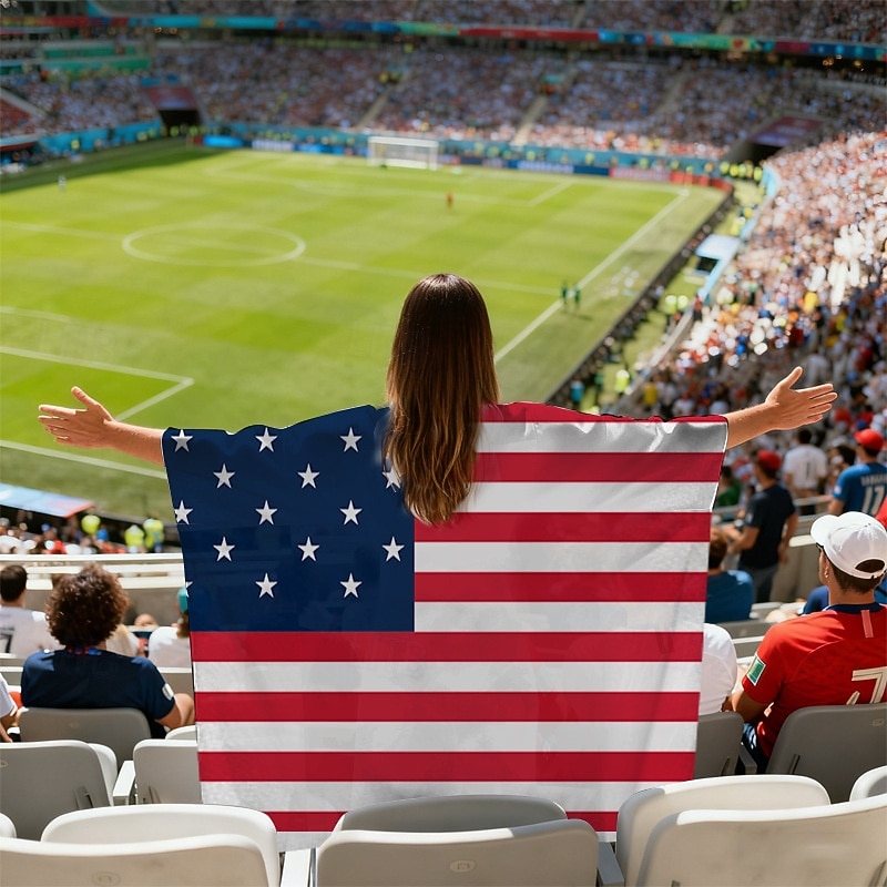 Partita mondiale di calcio 2026 Mantello Costume Bandiera Ventilatori Adulti Unisex Feste Partita di calcio Evento di calcio Vestirsi del 2026 a $17.49 –P23