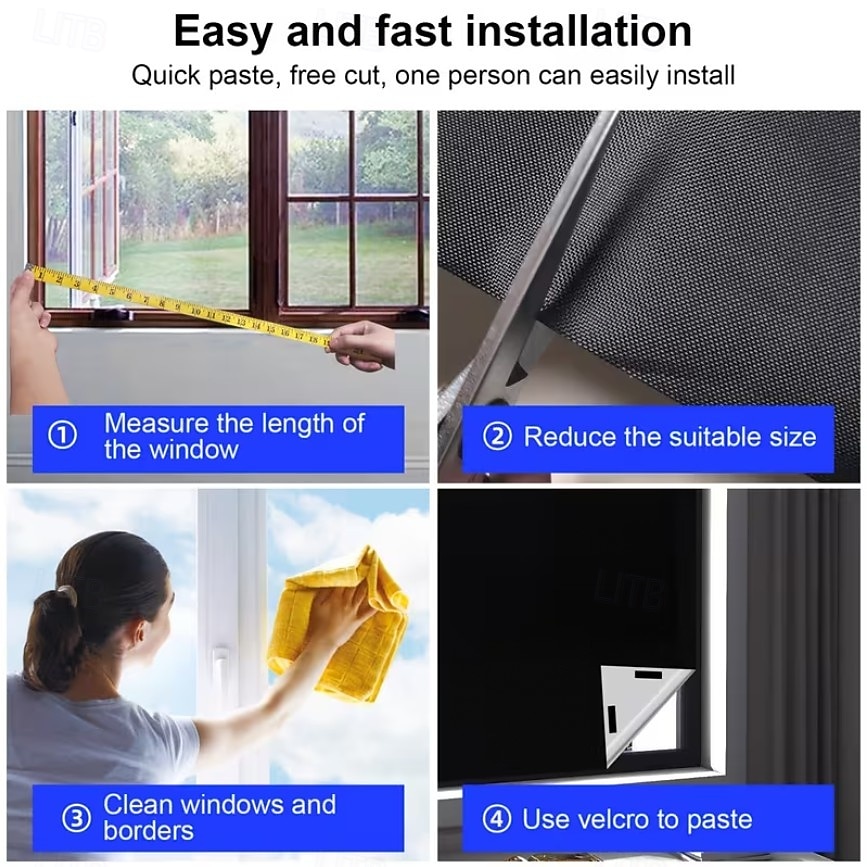 Blackout Curtain Sunshade Fabric Effectively Blocks Sunlight, Making It Ideal for Rooms by Dimming The Light. The Blackout Material Can Be Easily Applied to Windows Without The Need for Drilling 2026 - $18.99 –P4