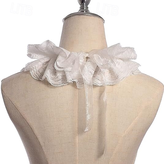 Rococo Victorian Renaissance Elizabethan Ruffle Collar Nobleman Noblewoman Fancy Dress Unisex Halloween Carnival Performance LARP Ren Faire Adults' Collar 2026 - $16.49 –P2